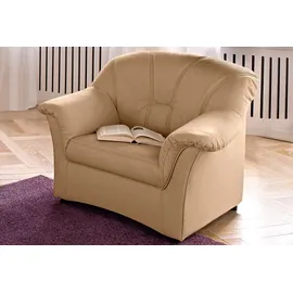 DOMO collection Sessel »Flores« wahlweise mit Federkern (nicht bei Microfaser PRIMABELLE®-Struktur), beige