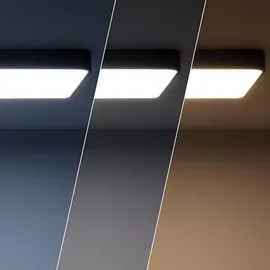 efectoLED LED-Deckenleuchte 40W Rechteckig Metall 600x400mm CCT Wählbar Hidria Schwarz