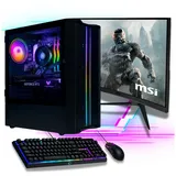 Meinpc AMD Ryzen 7 Set Gaming-PC-Komplettsystem (27", AMD Ryzen 7 5700G, AMD Radeon Graphics, 32 GB RAM, 1000 GB SSD, Gamer, Gaming, RGB) 32 GB | 1000 GB