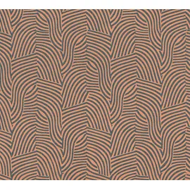 Living Walls 3D-Tapete Wellenmuster 32 cm x 10 m 1 St goldfarben
