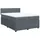 vidaXL Boxspringbett mit Matratze Dunkelgrau 140x200 cm Samt