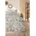 Primera Biber-Bettwäsche Branches floral Blau/Braun 135 x 200 cm + 2 x 80 x 80 cm