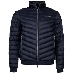 AX ARMANI EXCHANGE Herren Daunenjacke - Mikrofaser, Logo Aufdruck Marine S