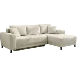 Jockenhöfer Gruppe Ecksofa Beverly L-Form, B: 251 cm, mit Bettfunktion, Bettkasten & Zierkissen beige