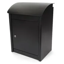 Perel Wandmontierter Paketbriefkasten schwarz
