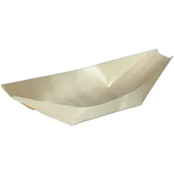 50x Fingerfood Schalen "Schiffchen" aus Holz 20cm