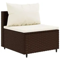 vidaXL 6-tlg Garten-Lounge-Set mit Kissen Braun Poly Rattan Modell 6