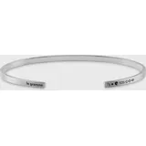 7g-brushed-sterling silver-ribbon-bracelet - silver - 18,5CM