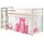 58 aufm Kessel Kinderbett Karolina 210 x 114 x 106 cm Kiefer massiv weiß Textilset Princess 1