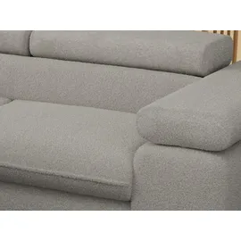 MKS Meble Ecksofa Boucle 3-Sitzer Grau