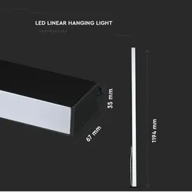 V-Tac Slim Linear Lights 1 119 cm schwarz