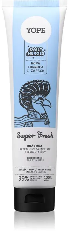 Yope Daily Heroes Fresh Conditioner Fresh Grass Volumen-Conditioner für fettiges Haar 170 ml