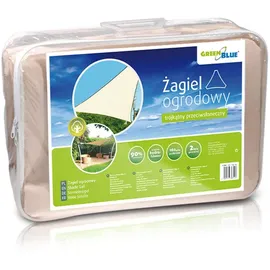 Green Blue GB500 Sonnensegel Sonnenschirm Sonnenschutz Windschutz Sonne Dreieck Creme 3,6m x 3,6m x 3,6m (3,6 Meter)