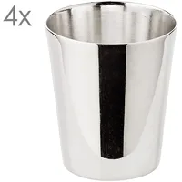 Edzard 4er Set Schnapsbecher Boy, edel versilbert, Höhe 4,5 cm, Füllmenge 2 cl