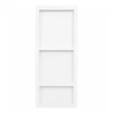 vidaXL Duschnische mit 3 Fächern Hochglanz-Weiß 41x99x9 cm