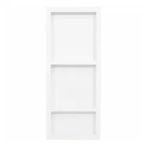 vidaXL Duschnische mit 3 Fächern Hochglanz-Weiß 41x99x9 cm