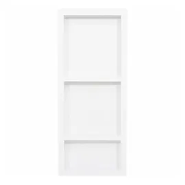 vidaXL Duschnische mit 3 Fächern Hochglanz-Weiß 41x99x9 cm