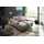 KAWOLA Relaxsessel CARA Cord 80 x 80 x 131 cm grau mit Kissen