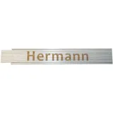 Heka Zollstock Hermann 2 m, weiß