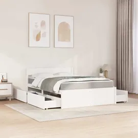 vidaXL Bett 120 x 200 cm Weiß