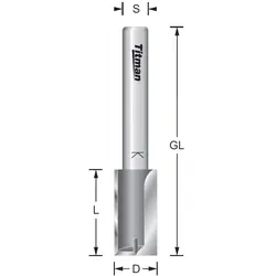 Nutfräser mit Schaft 10mm, D=25mm, L=25mm, GL=57mm
