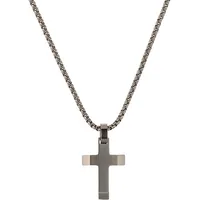 s.Oliver Kette mit Anhänger Kreuz Silber Edelstahl 40+3 cm