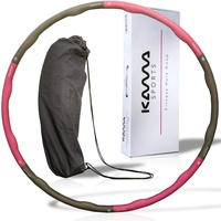 KAMASPORTS Hula Hoop Reifen mit Tasche Stabiler Hullahub zum Abnehmen Fitness Gymnastikreifen für Erwachsene Anfänger Hoola Hoop - Hola Hup 1,2kg