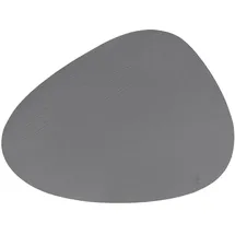 Freeform DUO Platzset Kieselform | Grau | 41 x 30 cm | Platzdeckchen Abwaschbar | Tischset Leder recycelt | rutschfeste Tischunterlage Esstisch