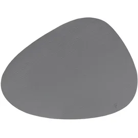 Freeform DUO Platzset Kieselform | Grau | 41 x 30 cm | Platzdeckchen Abwaschbar | Tischset Leder recycelt | rutschfeste Tischunterlage Esstisch