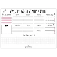 CUPCAKES & KISSES® Schreibtischunterlage zum abreißen I DIN A3 I Papier I weiß & rosa I Schreibunterlage für Kinder & Erwachsene I To-Do Liste