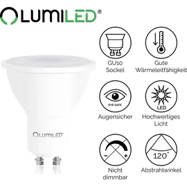 Lumiled LED Lampe 10x GU10 1,5W 4000 K neutralweiß