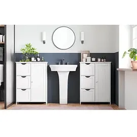 VASAGLE Badschrank BBC49WT weiß 60,0 x 30,0 x 81,0 cm