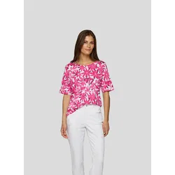 T-Shirt, mit floralem Print, Gr. 40, Magenta, , 66968905-40