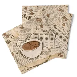Sovie HOME Serviette Good Morning aus Tissue 33 x 33 cm, 20 Stück - Kaffee Cafe Frühstück