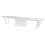 designimpex Esstisch Design HEG-111 Tisch Hochglanz XXL ausziehbar 160 bis 412 cm braun