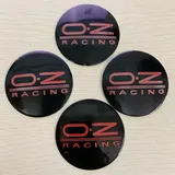 ZGCYK 4 Stück Radnabenkappen Aufkleber für OZ 62MM Felgendeckel Radkappen Reifen Felgen Radnabenabdeckung Zubehör,Blackstyle