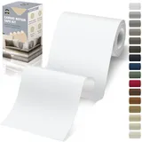 OAZ Flicken Selbstklebend Stoff, 10 x 200 cm Leinwand Selbstklebender Stoff, Weiß, Wasserdichtes Leinwand Flicken Selbstklebend für Sofa Zelt Möbel Autositz Liege