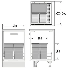 HAILO Allegro 28 l Dunkelgrau