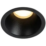 QAZQA Einbaustrahler 3er Pack rund Schwarz Aluminium IP44