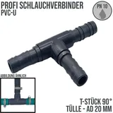 DeinSchlauch24 T-Stück 40 mm PVC grau