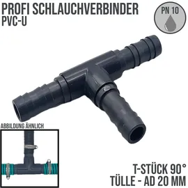 DeinSchlauch24 T-Stück 40 mm PVC grau