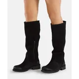 felmini wide fit Stiefel Stiefel Leder | Schwarz - 39