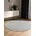 Teppich Höhe 100 Minimalistisch Pflegeleicht Wohnzimmerteppich beige schwarz Ø 200 x