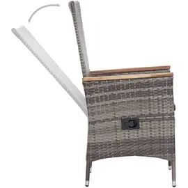 vidaXL Garten-Lounge-Set 3-tlg. grau 3059364