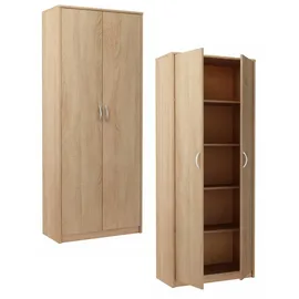 matkam Bücherregal (Sonoma Eiche) Holzwerkstoff, 74x180x35 cm, Arbeitszimmer, Aktenschränke