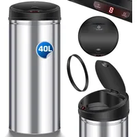 Kesser Automatik Sensor Mülleimer 40 l Silber