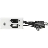 Vivolink Steckdose HDMI + USB A + 3,5mm Weiß 1 St.