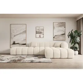 altdecor Ecksofa in L-Form Corner Sofa Bett Eckcouch Couch Wohnlandschaft Cauchsofa Olea-L2-309x190x70 cm Beige