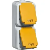 Peha US-Steckdose 2-fach Grau