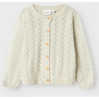 NAME IT Mädchen Nmfbanni Ls Knit Card Noos Strickjacke Peyote melange), 104 EU